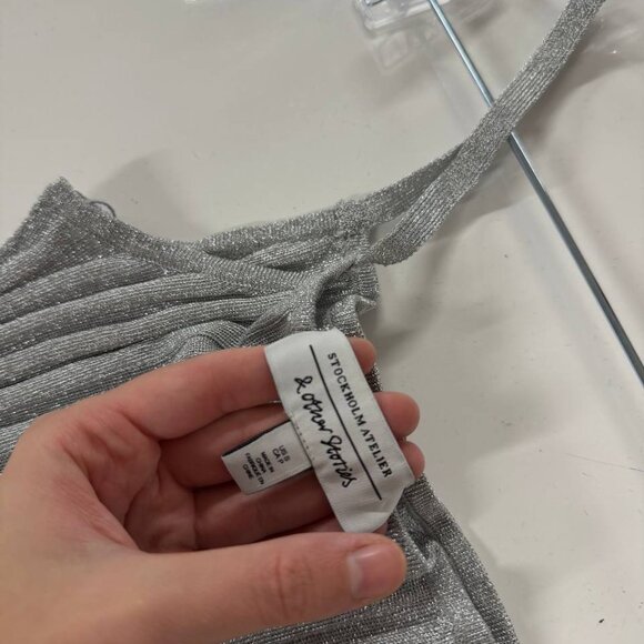 & Other Stories Women's Top Silver - Size S - Picture 3 of 5